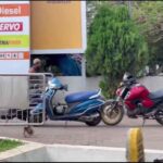 Petrol price hike leads to a long queue at a petrol pump in Bhubaneswar