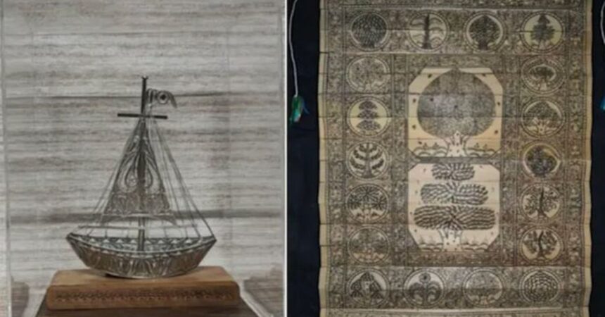 Tarakasi Silver Filigree Art sailboat gifted to King Harald V of Norway by PM Modi